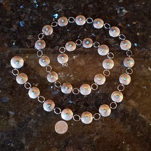 Vintage Sterling Silver Concho Belt